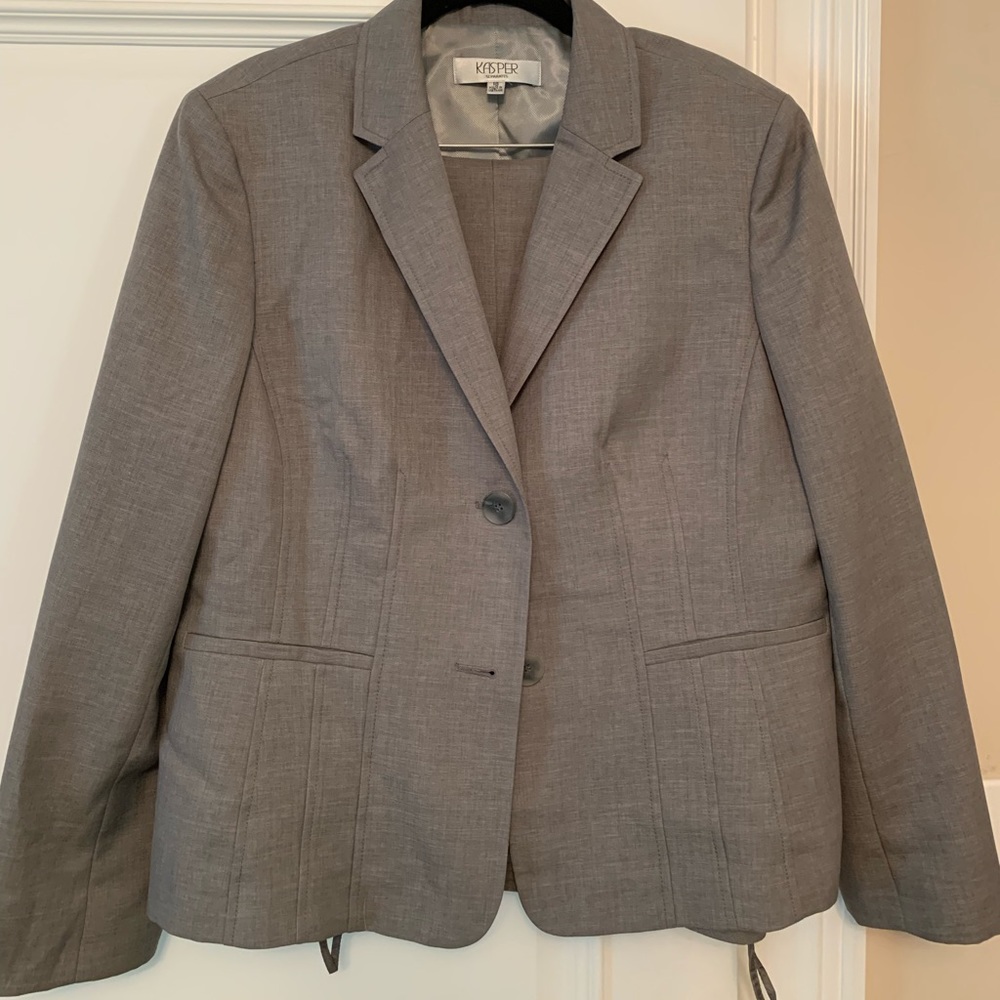 Kasper Women’s Suit, Wide Leg, Grey